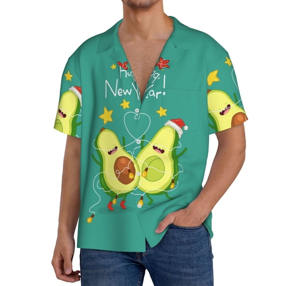 Kdxio Men'S Hawaiian Shirt For Men Short Sleeve Shirt Funny Avocado Summer Casual Holiday Beach Button Down T-Shirts