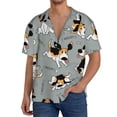 thumbnail image 1 of Kdxio Men'S Hawaiian Shirt For Men Short Sleeve Shirt Funny Beagle Active Dog Summer Casual Holiday Beach Button Down T-Shirts, 1 of 5
