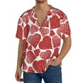 thumbnail image 1 of Kdxio Men'S Hawaiian Shirt For Men Short Sleeve Shirt Hearts Summer Casual Holiday Beach Button Down T-Shirts, 1 of 5