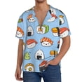 thumbnail image 1 of Kdxio Men'S Hawaiian Shirt For Men Short Sleeve Shirt Kawaii Sushi (2) Summer Casual Holiday Beach Button Down T-Shirts, 1 of 5