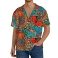 thumbnail image 1 of Kdxio Men'S Hawaiian Shirt For Men Short Sleeve Shirt Mandala Colorful 1 Summer Casual Holiday Beach Button Down T-Shirts, 1 of 5