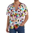 thumbnail image 1 of Kdxio Men'S Hawaiian Shirt For Men Short Sleeve Shirt Mexican Bright Style Summer Casual Holiday Beach Button Down T-Shirts, 1 of 5