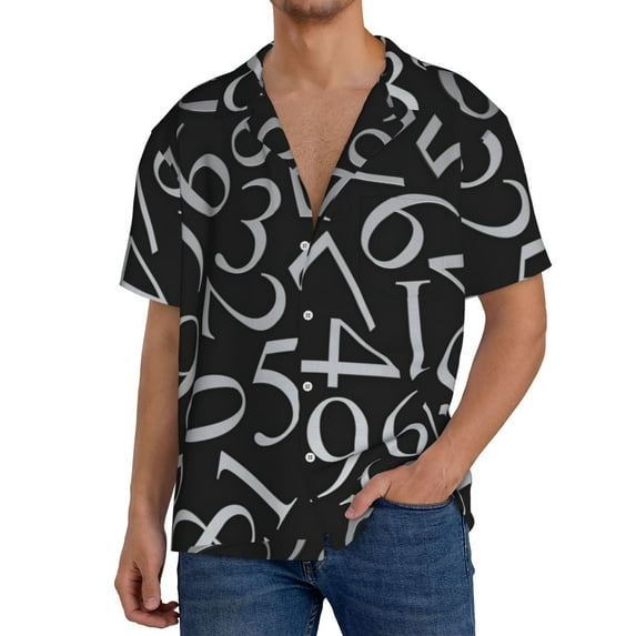 Kdxio Men'S Hawaiian Shirt For Men Short Sleeve Shirt Numbers Summer Casual Holiday Beach Button Down T-Shirts