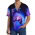 thumbnail image 1 of Kdxio Men'S Hawaiian Shirt For Men Short Sleeve Shirt Play Gaming Summer Casual Holiday Beach Button Down T-Shirts, 1 of 5