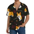 thumbnail image 1 of Kdxio Men'S Hawaiian Shirt For Men Short Sleeve Shirt Royal Corgi Summer Casual Holiday Beach Button Down T-Shirts, 1 of 5