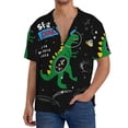thumbnail image 1 of Kdxio Men'S Hawaiian Shirt For Men Short Sleeve Shirt Space Dino Cartoon Black Summer Casual Holiday Beach Button Down T-Shirts, 1 of 5