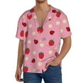 thumbnail image 1 of Kdxio Men'S Hawaiian Shirt For Men Short Sleeve Shirt Strawberry And Ladybugs Summer Casual Holiday Beach Button Down T-Shirts, 1 of 5