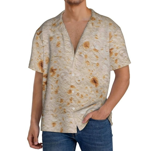 Kdxio Men'S Hawaiian Shirt For Men Short Sleeve Shirt Tortilla Summer Casual Holiday Beach Button Down T-Shirts