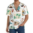 thumbnail image 1 of Kdxio Men'S Hawaiian Shirt For Men Short Sleeve Shirt Travel1 Summer Casual Holiday Beach Button Down T-Shirts, 1 of 5