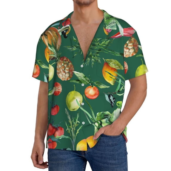 Kdxio Men'S Hawaiian Shirt For Men Short Sleeve Shirt Vegan Summer Casual Holiday Beach Button Down T-Shirts