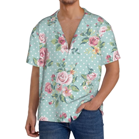 Kdxio Men'S Hawaiian Shirt For Men Short Sleeve Shirt Vintage Floral Summer Casual Holiday Beach Button Down T-Shirts