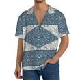 thumbnail image 1 of Kdxio Men'S Hawaiian Shirt For Men Short Sleeve Shirt Vintage Persian Colored Blue Summer Casual Holiday Beach Button Down T-Shirts, 1 of 5
