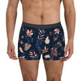 thumbnail image 1 of Kdxio Men's Boxer Briefs with Autumn Leaves With Blue Print - Comfortable and Breathable Underwear for Everyday Wear, 1 of 7