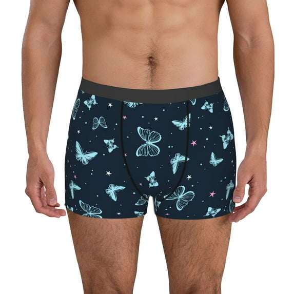 Kdxio Men's Boxer Briefs with Beautiful Butterflies Print - Comfortable and Breathable Underwear for Everyday Wear