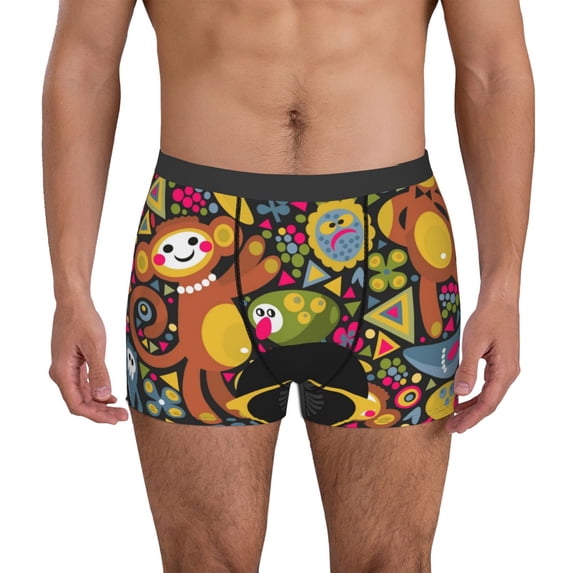 Kdxio Men's Boxer Briefs with Black Head Woman with Monkey Hair,African Women Print - Comfortable and Breathable Underwear for Everyday Wear