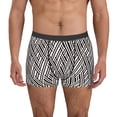 thumbnail image 1 of Kdxio Men's Boxer Briefs with Black White Stripes Print - Comfortable and Breathable Underwear for Everyday Wear, 1 of 7
