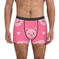 thumbnail image 1 of Kdxio Men's Boxer Briefs with Cartoon Pigs and Hearts Print - Comfortable and Breathable Underwear for Everyday Wear, 1 of 7