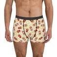 thumbnail image 1 of Kdxio Men's Boxer Briefs with Cartoon Popcorn Print - Comfortable and Breathable Underwear for Everyday Wear, 1 of 7