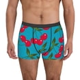 thumbnail image 1 of Kdxio Men's Boxer Briefs with Cherry Print - Comfortable and Breathable Underwear for Everyday Wear, 1 of 7