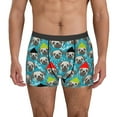 thumbnail image 1 of Kdxio Men's Boxer Briefs with Christmas Hat Cute French Bulldog Print - Comfortable and Breathable Underwear for Everyday Wear, 1 of 5