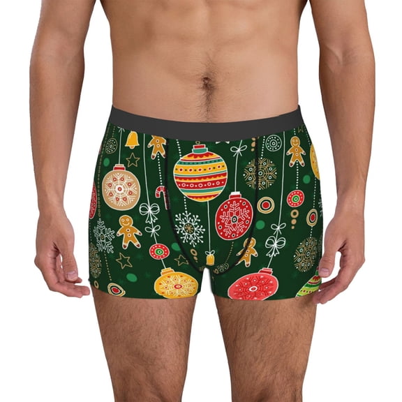 Kdxio Men's Boxer Briefs with Christmas Print - Comfortable and Breathable Underwear for Everyday Wear