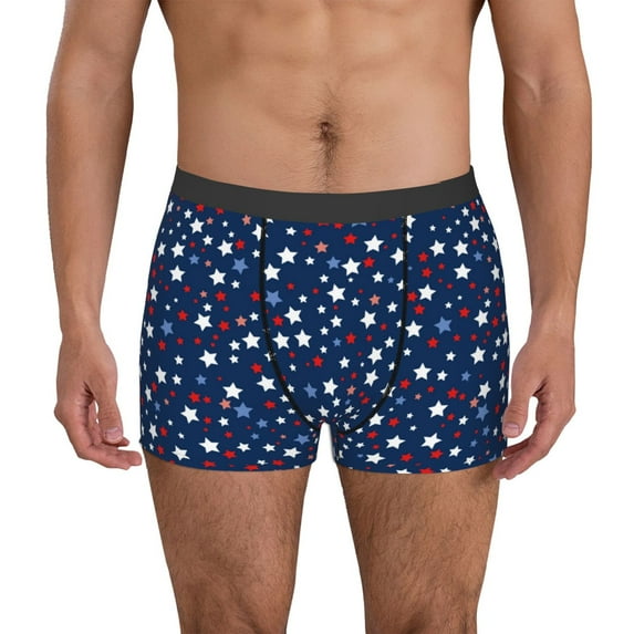 Kdxio Men's Boxer Briefs with Colorful Stars Print - Comfortable and Breathable Underwear for Everyday Wear