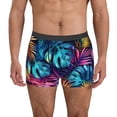 thumbnail image 1 of Kdxio Men's Boxer Briefs with Colorful Tropical Leaves Print - Comfortable and Breathable Underwear for Everyday Wear, 1 of 5