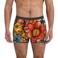 thumbnail image 1 of Kdxio Men's Boxer Briefs with Colorful Vintage Floral Pattern Print - Comfortable and Breathable Underwear for Everyday Wear, 1 of 5
