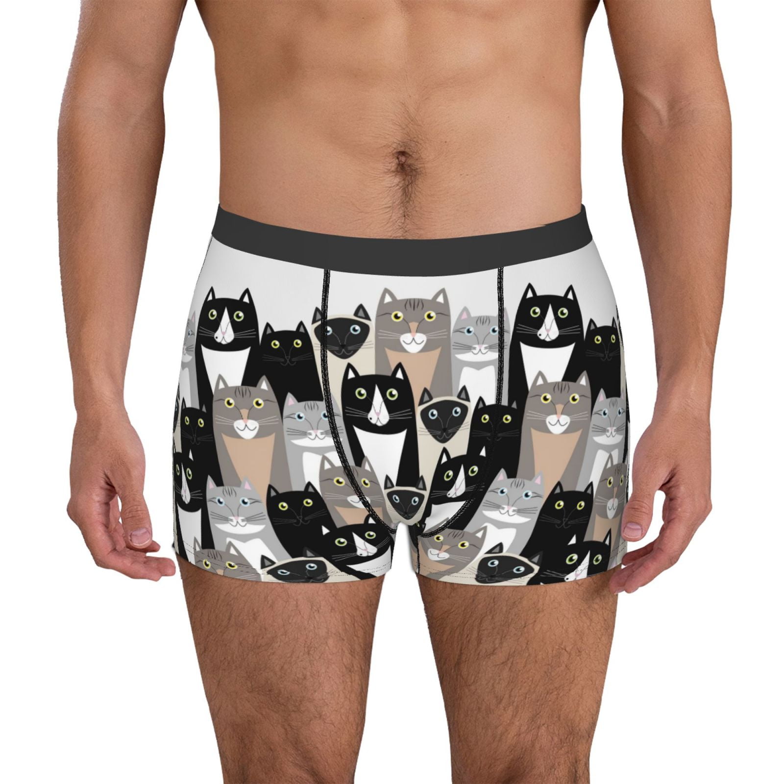 Kdxio Men's Boxer Briefs with Colors Cats Print - Comfortable and ...