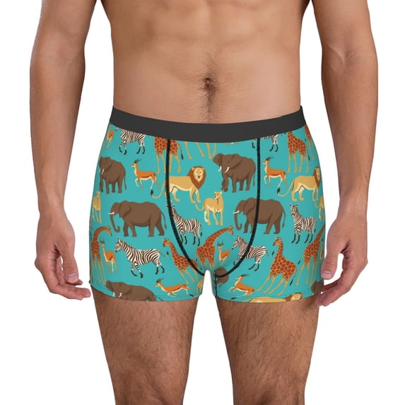 Kdxio Men's Boxer Briefs with Cute Animals Print - Comfortable and Breathable Underwear for Everyday Wear