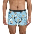 thumbnail image 1 of Kdxio Men's Boxer Briefs with Cute Animals Surfers Print - Comfortable and Breathable Underwear for Everyday Wear, 1 of 5