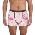 thumbnail image 1 of Kdxio Men's Boxer Briefs with Cute Flamingo with Heart Print - Comfortable and Breathable Underwear for Everyday Wear, 1 of 7