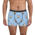 thumbnail image 1 of Kdxio Men's Boxer Briefs with Cute French Bulldog Print - Comfortable and Breathable Underwear for Everyday Wear, 1 of 7
