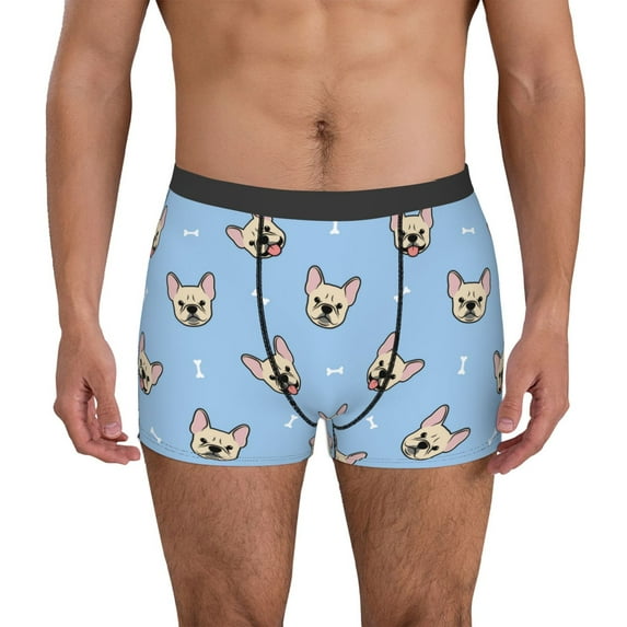 Kdxio Men's Boxer Briefs with Cute French Bulldog Print - Comfortable and Breathable Underwear for Everyday Wear