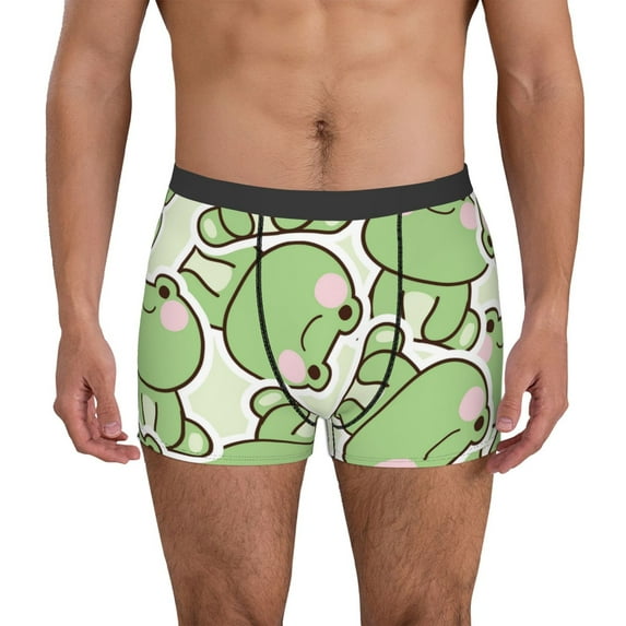 Kdxio Men's Boxer Briefs with Cute Frog Print - Comfortable and Breathable Underwear for Everyday Wear