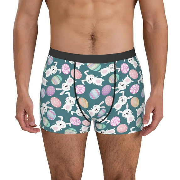 Kdxio Men's Boxer Briefs with Cute Rabbit Easter Print - Comfortable and Breathable Underwear for Everyday Wear