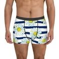 thumbnail image 1 of Kdxio Men's Boxer Briefs with Daisy Striped Nautical Print - Comfortable and Breathable Underwear for Everyday Wear, 1 of 7