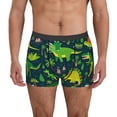 thumbnail image 1 of Kdxio Men's Boxer Briefs with Dinosaurs and Tropical Leaves and Flowers Print - Comfortable and Breathable Underwear for Everyday Wear, 1 of 7