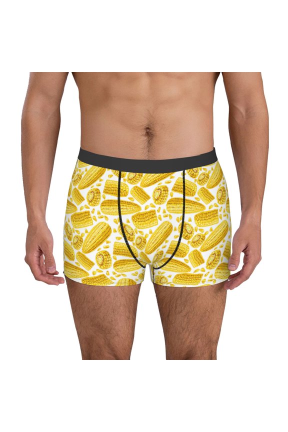 Men's Boxer Briefs with Ears Of Corn Print - Comfortable and Breathable Underwear for Everyday Wear