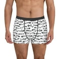 thumbnail image 1 of Kdxio Men's Boxer Briefs with Fish Bones Print - Comfortable and Breathable Underwear for Everyday Wear, 1 of 7