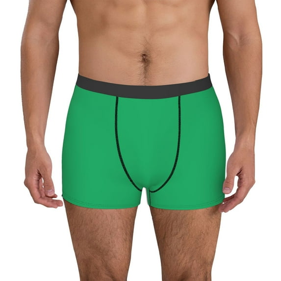 Kdxio Men's Boxer Briefs with Forestgreen Print - Comfortable and Breathable Underwear for Everyday Wear