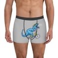 thumbnail image 1 of Kdxio Men's Boxer Briefs with Fun Riding Dinosaur Print - Comfortable and Breathable Underwear for Everyday Wear, 1 of 7