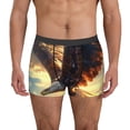 thumbnail image 1 of Kdxio Men's Boxer Briefs with Golden Sky Bald Eagle Print - Comfortable and Breathable Underwear for Everyday Wear, 1 of 5
