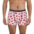 thumbnail image 1 of Kdxio Men's Boxer Briefs with Hand Drawn Strawberry Print - Comfortable and Breathable Underwear for Everyday Wear, 1 of 7
