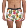 thumbnail image 1 of Kdxio Men's Boxer Briefs with Hawaiian Pineapples And Hibiscus Flowers Print - Comfortable and Breathable Underwear for Everyday Wear, 1 of 7