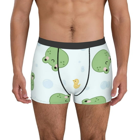 Kdxio Men's Boxer Briefs with Kawaii Frogs Print - Comfortable and Breathable Underwear for Everyday Wear