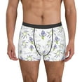 thumbnail image 1 of Kdxio Men's Boxer Briefs with Lavender Flowers Print - Comfortable and Breathable Underwear for Everyday Wear, 1 of 7