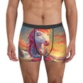 thumbnail image 1 of Kdxio Men's Boxer Briefs with Meditating Cute Horse Print - Comfortable and Breathable Underwear for Everyday Wear, 1 of 5
