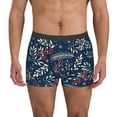 thumbnail image 1 of Kdxio Men's Boxer Briefs with Merry Christmas Winter Leaves Snowflakes Print - Comfortable and Breathable Underwear for Everyday Wear, 1 of 7