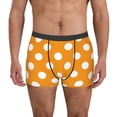 thumbnail image 1 of Kdxio Men's Boxer Briefs with Orange And White Polka Dot Print - Comfortable and Breathable Underwear for Everyday Wear, 1 of 5